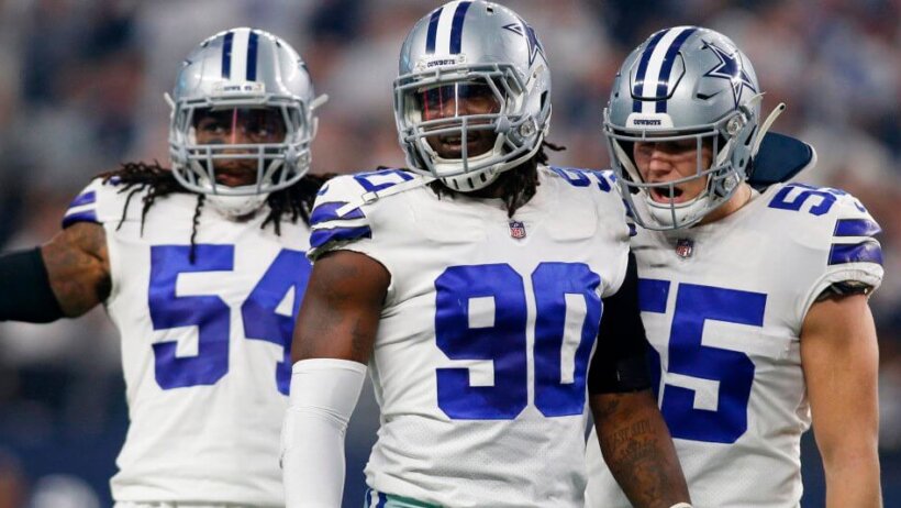 Jaylen Smith, Demarcus Lawrence and Leighton Vander Esch