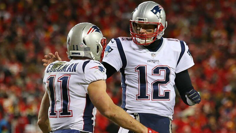 Julian Edelman and Tom Brady