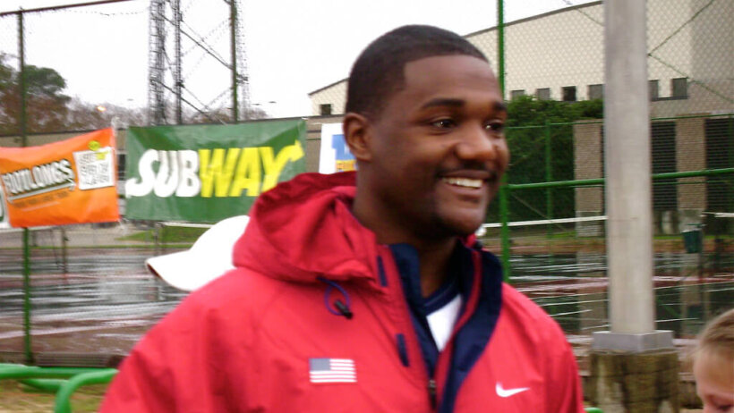 Justin Gatlin smiling.