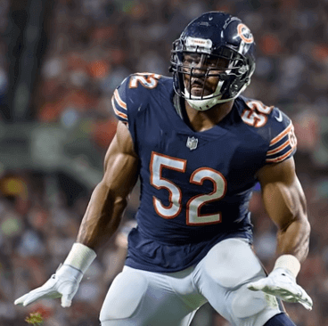 Khalil Mack defending.