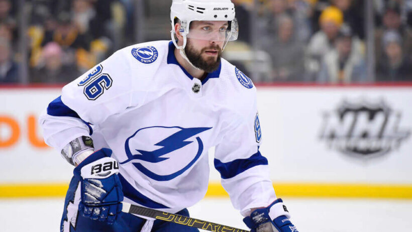 Nikita Kucherov skates down ice