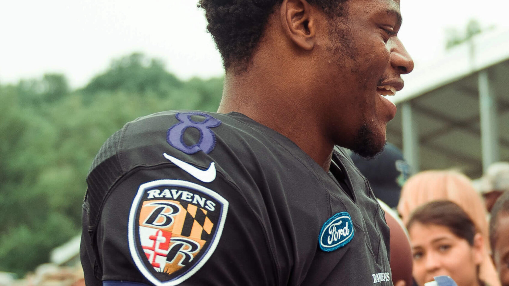 Lamar Jackson after practice