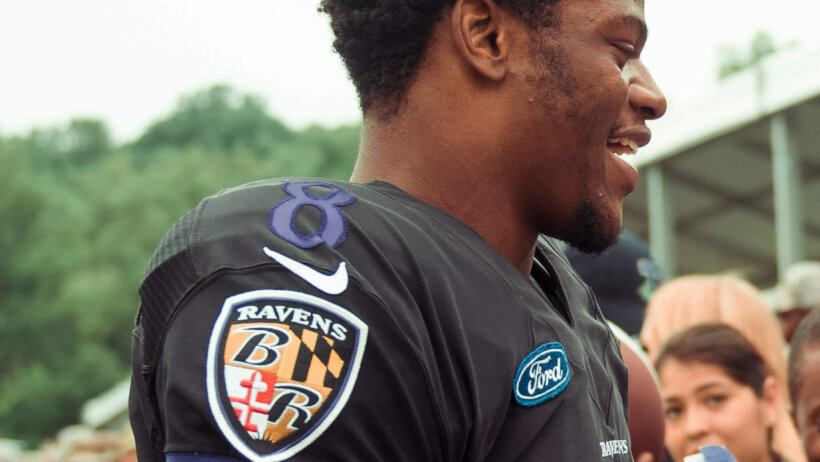 Lamar Jackson after practice