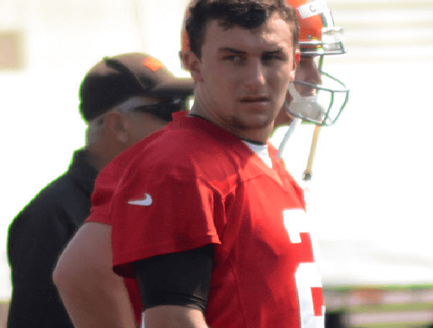 Johnny Manziel at Browns training camp