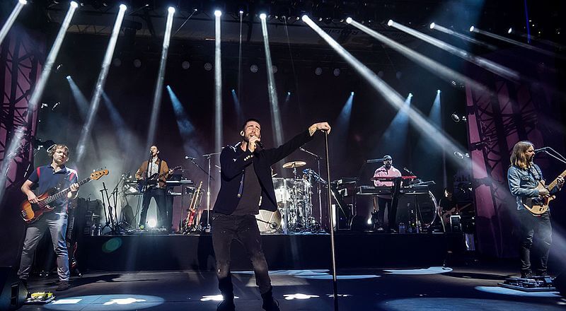 Maroon 5 performing in 2016