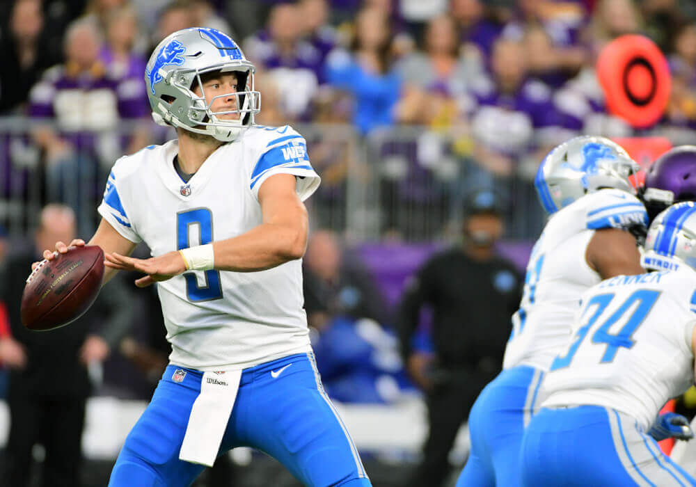 Matt Stafford in the pocket