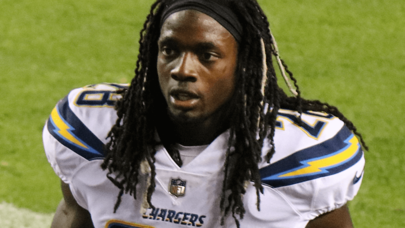 Melvin Gordon on the field after a Chargers game