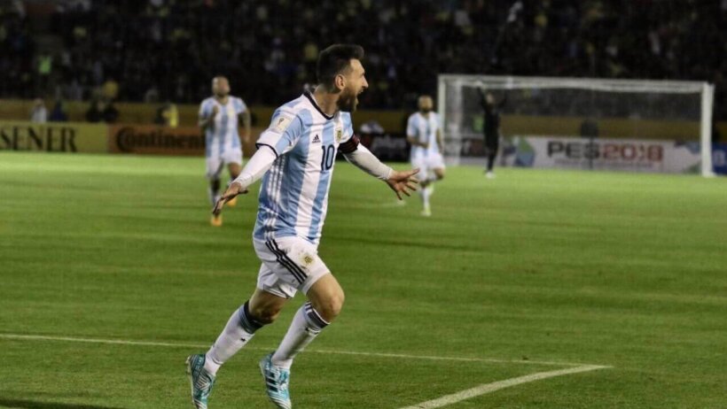 Lionel Messi celebrating