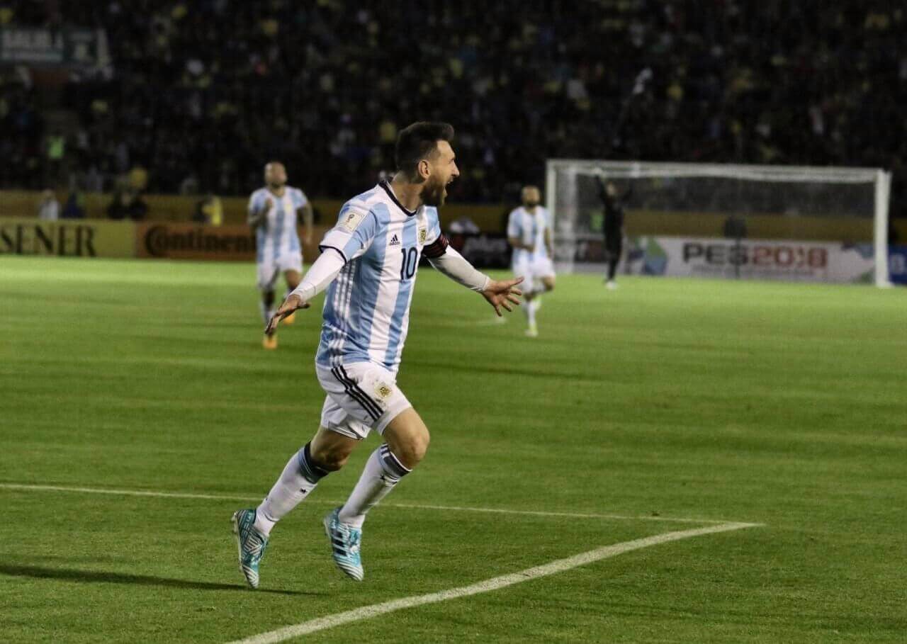 Lionel Messi celebrating