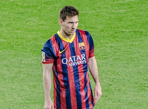 Lionel Messi of Barcelona