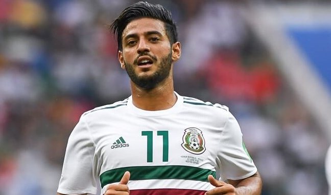 Carlos Vela playing for Mexico