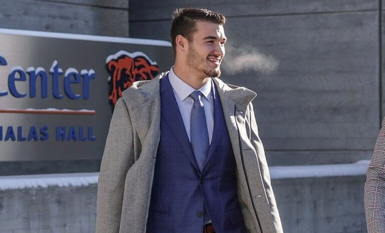 Mitchell Trubisky in street clothes