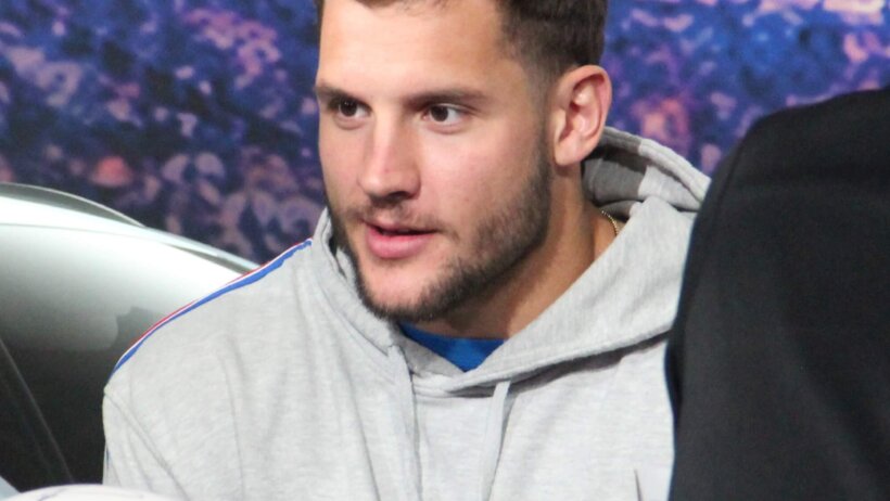 Nick Bosa at a press conference.