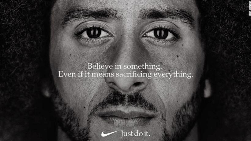 Nike's first print ad featuring Colin Kaepernick.