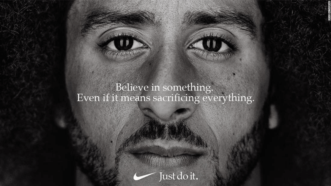 Nike's first print ad featuring Colin Kaepernick.