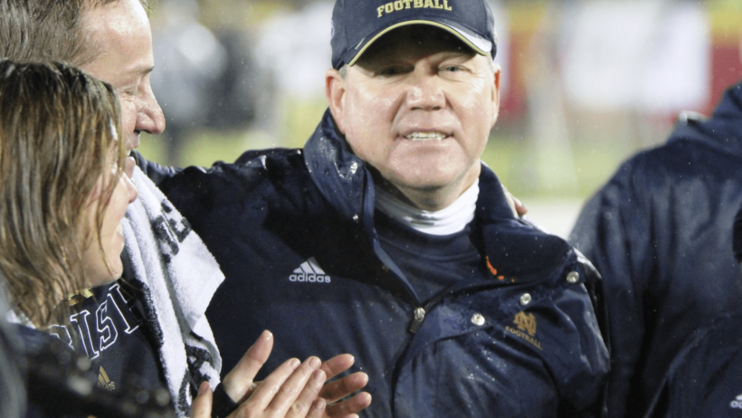 Notre Dame head coach Brian Kelly