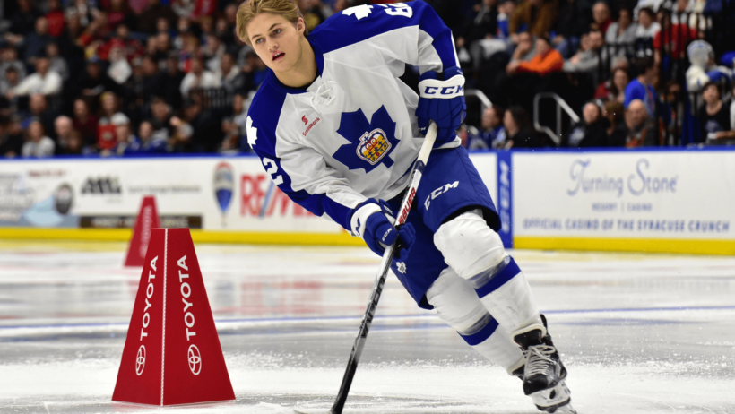 Toronto winger William Nylander competing in the 2016 AHL skills competition