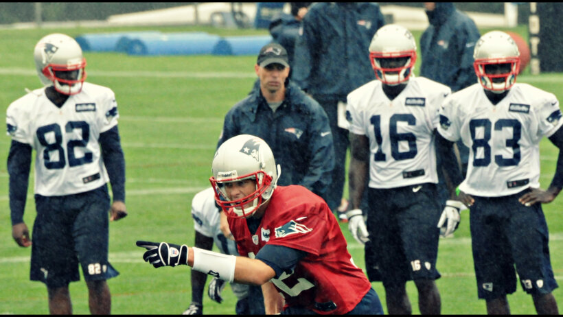 Tom Brady at Patriots training camp