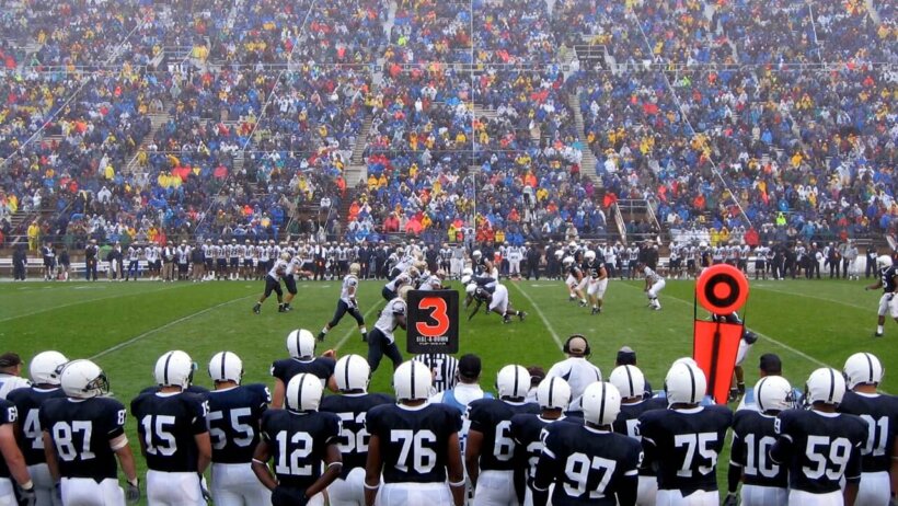 Penn State in the rain
