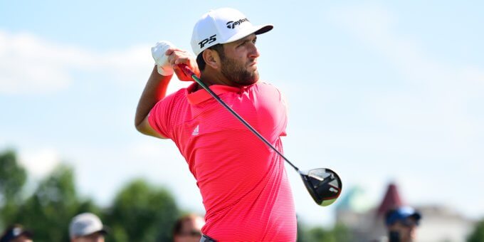 Jon Rahm teeing off