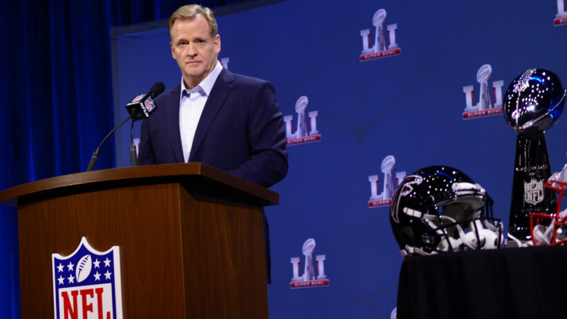 Goodell taking questions
