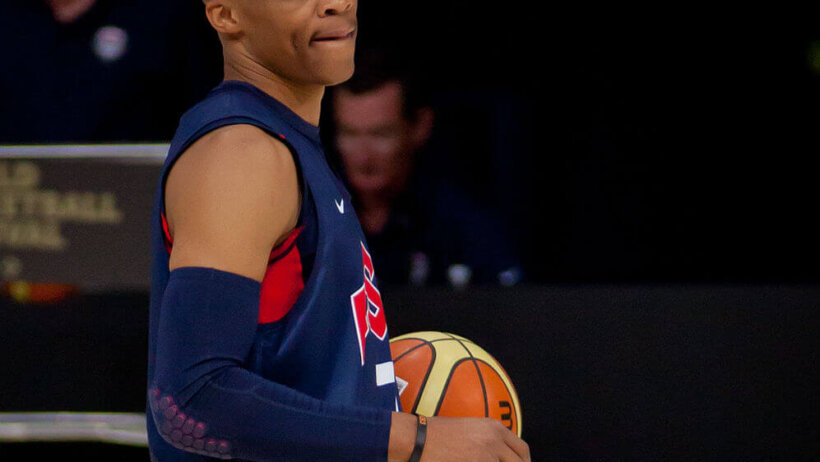Russell Westbrok with Team USA