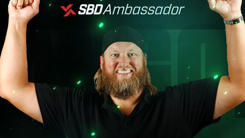 SBD's ambassador Nick Mangold celebrating