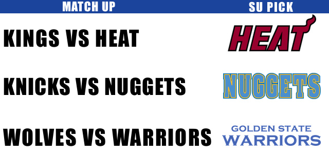 NBA Straight Up Betting Picks