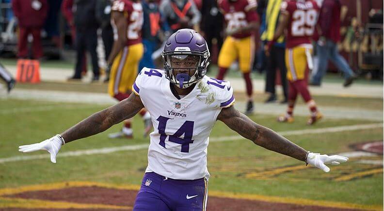 Stefon Diggs celebrating a TD