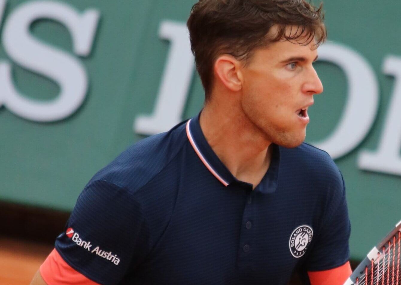 Dominic Thiem staring intently