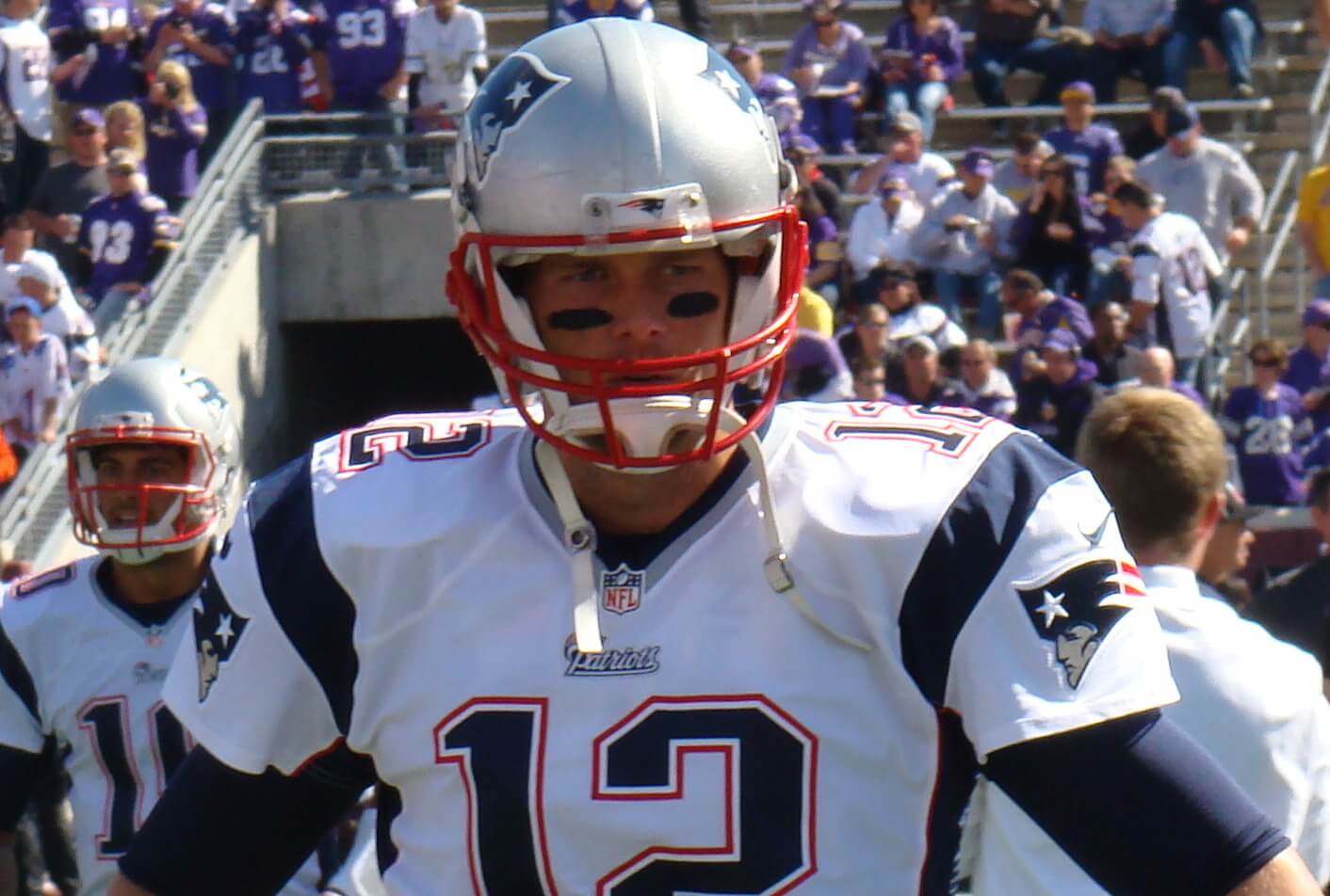 Tom Brady getting a play-call.