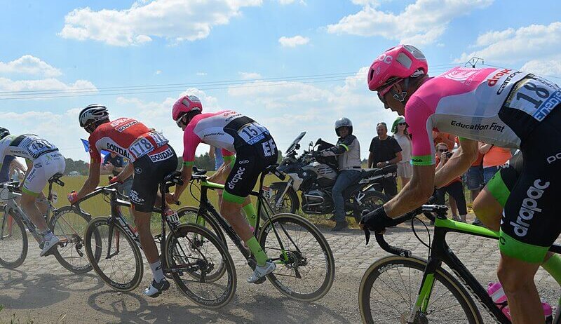 Cyclists riding in the Tour de France.