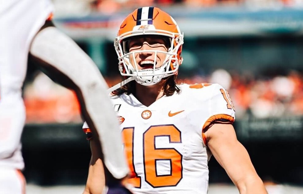 Trevor Lawrence celebrating
