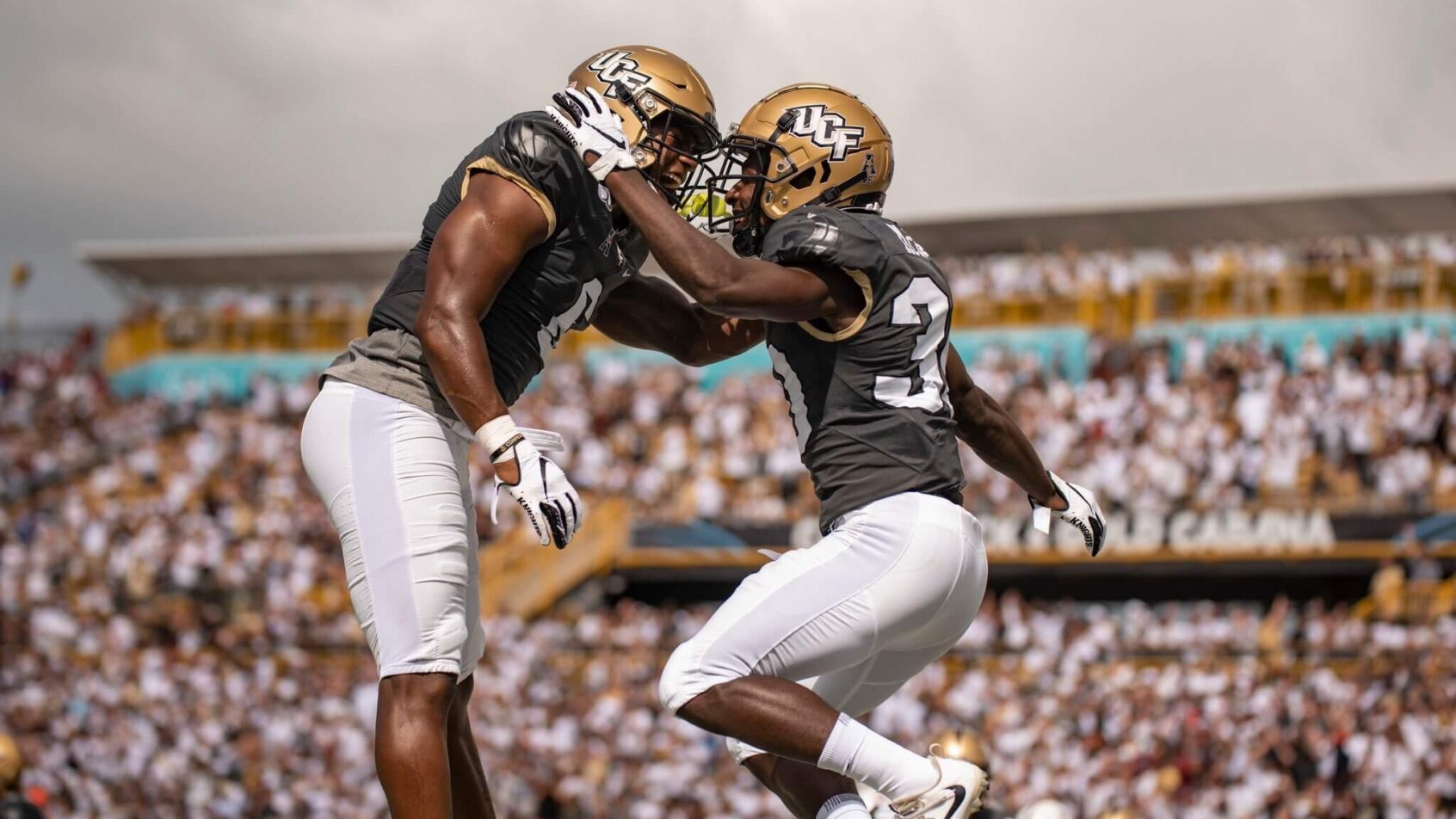 The UCF Knights celebrating