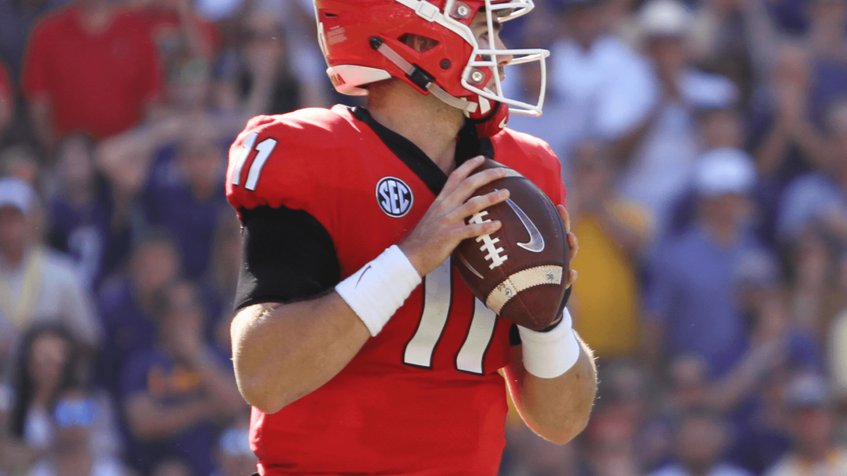 UGA quarterback Jake Fromm in the pocket