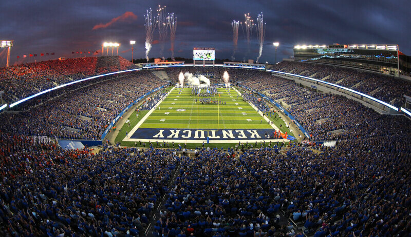 Wide shot of Kroger Fieldat the University of Kentucky