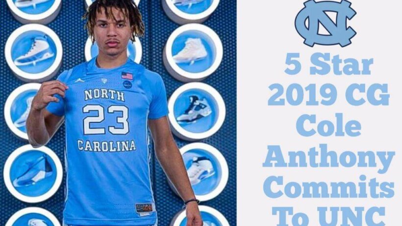 Cole Anthony in a UNC jersey