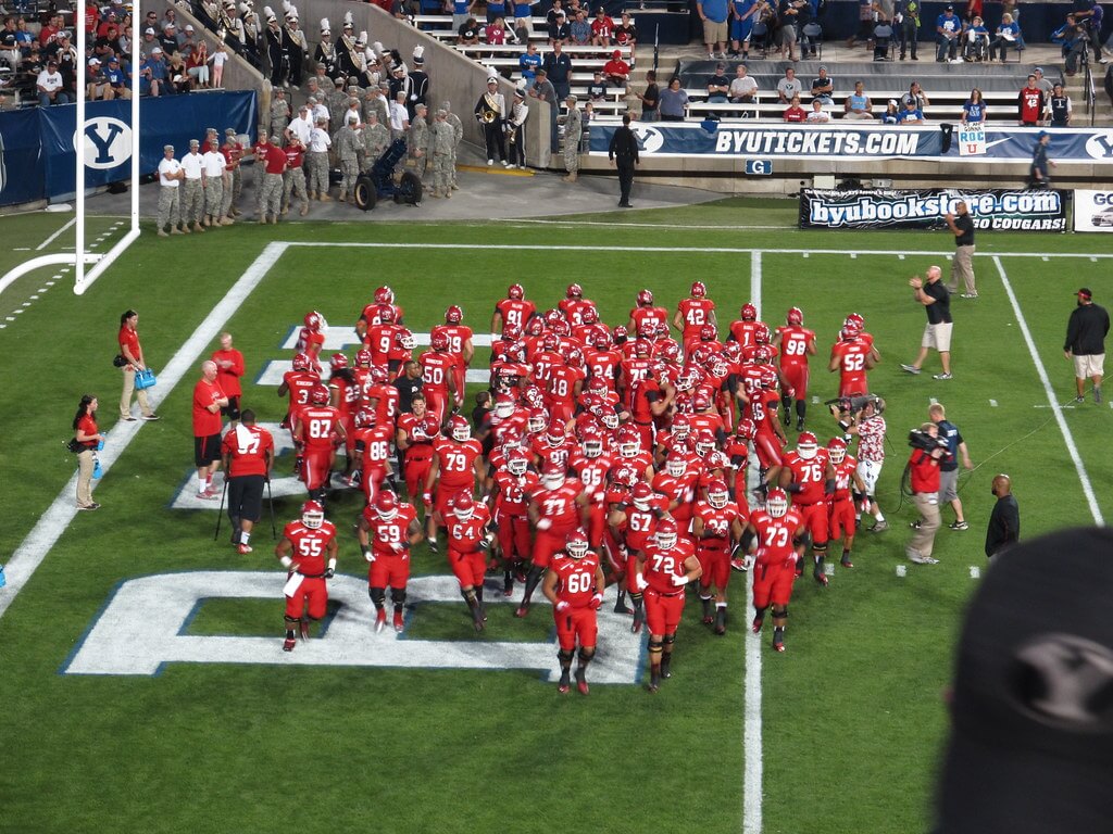 Utah Utes on the field