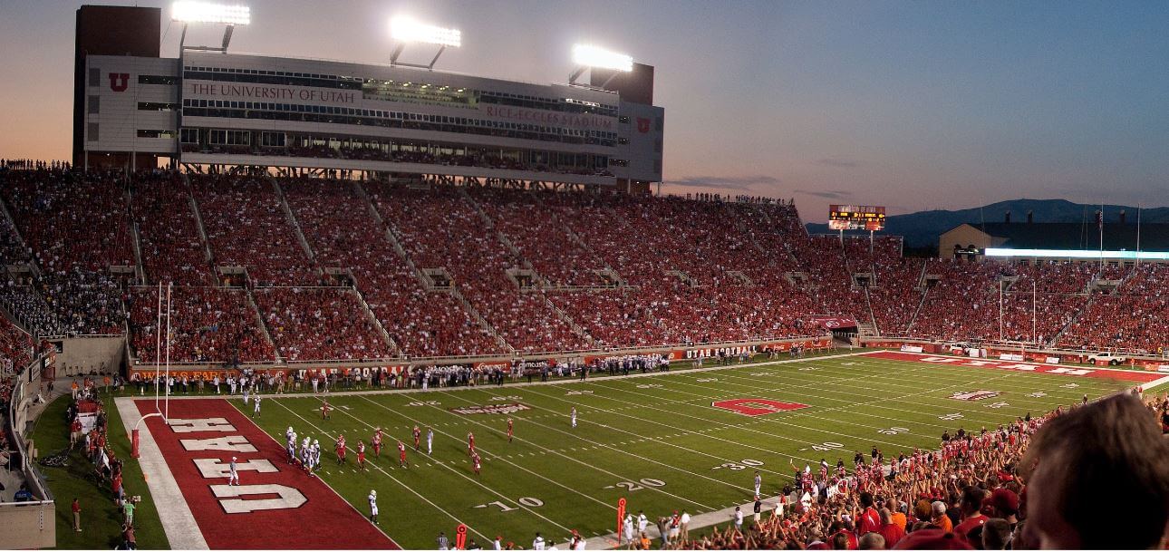 Rice Eccles Stadium, home to the Utah Utes