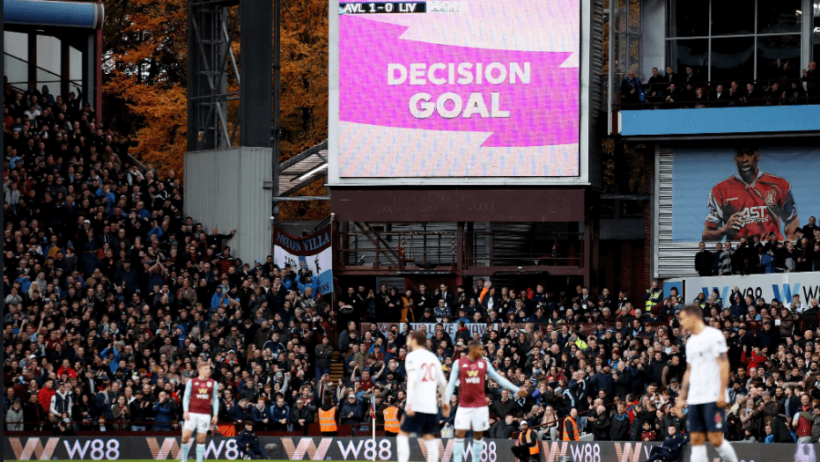 VAR referral at Villa Park