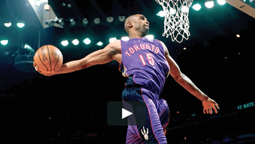 Vince Carter dunking back in the day
