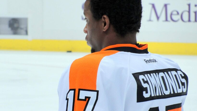 wayne simmonds philadelphia flyers away jersey orange