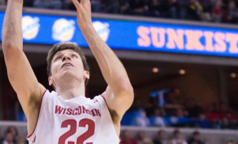 Ethan Happ of the Wisconsin Badgers
