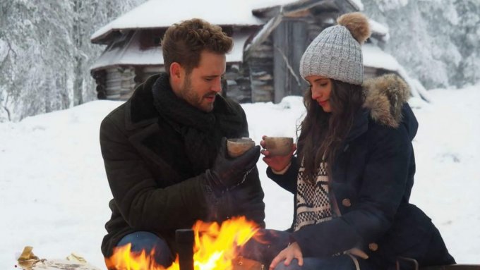 Luke and Ashley, contestants on The Bachelor Winter Games.