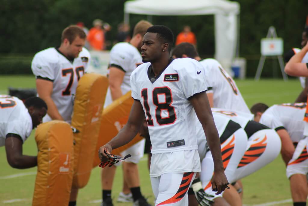 AJ Green at Bengals practise.