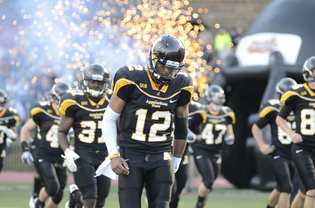 Appalachian State enters the field.
