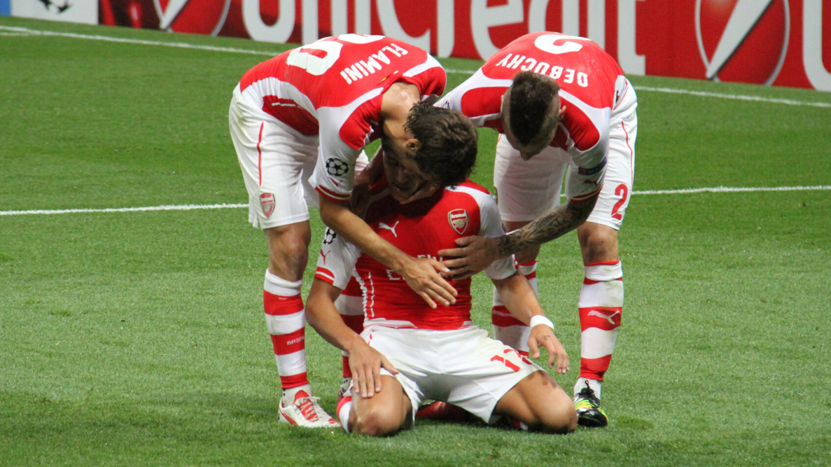 Sanchez Celebrates A Goal
