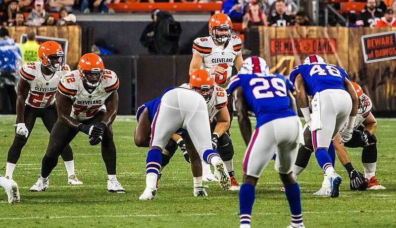 Baker Mayfield in shotgun with the Browns