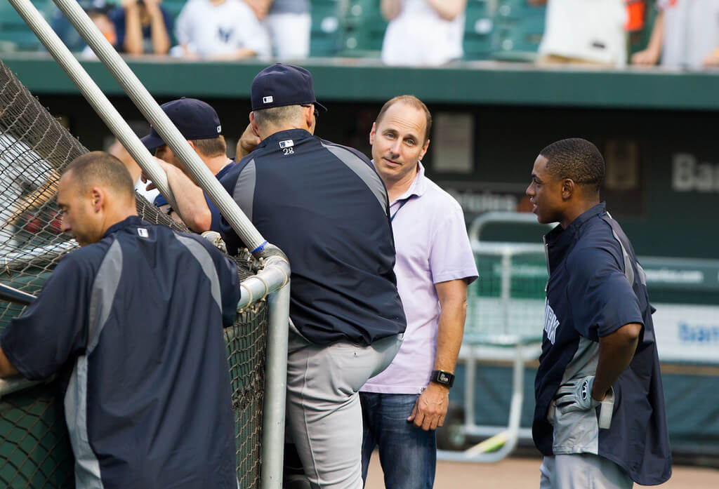 The Yankees clubhouse