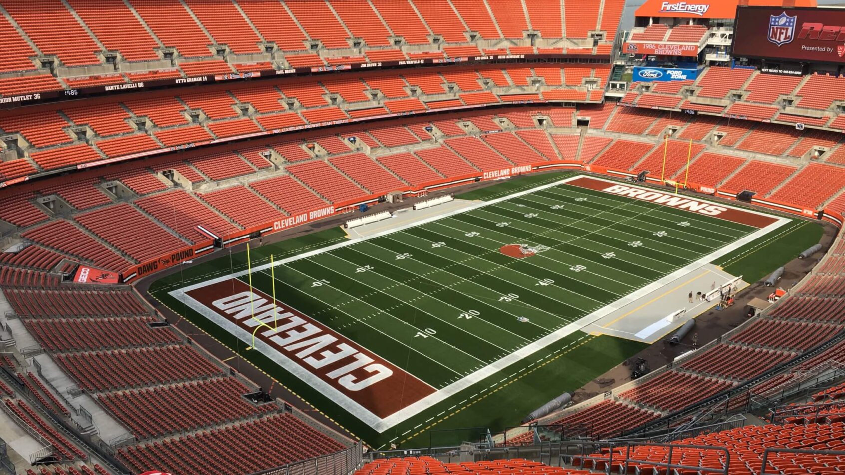Cleveland Browns stadium in Cleveland.